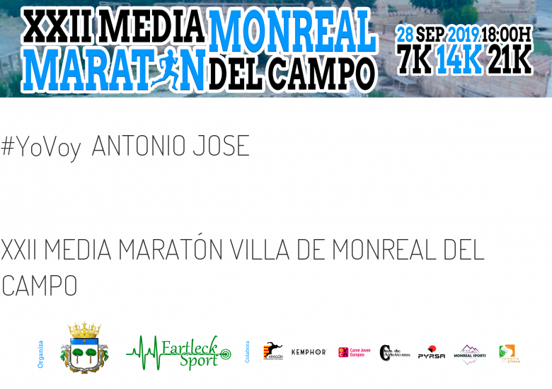 #YoVoy - ANTONIO JOSE (XXII MEDIA MARATÓN VILLA DE MONREAL DEL CAMPO)
