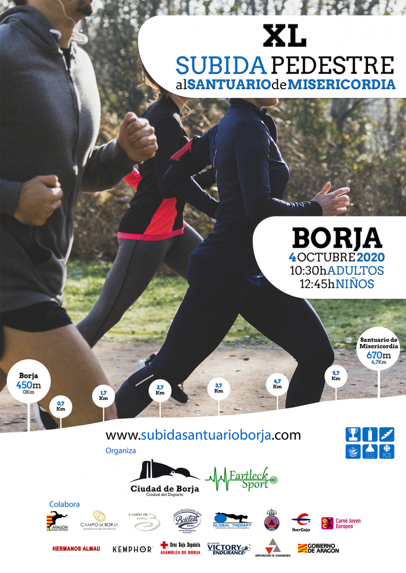 XL SUBIDA PEDESTRE AL SANTUARIO DE MISERICORDIA DE BORJA 2020 - Inscríbete