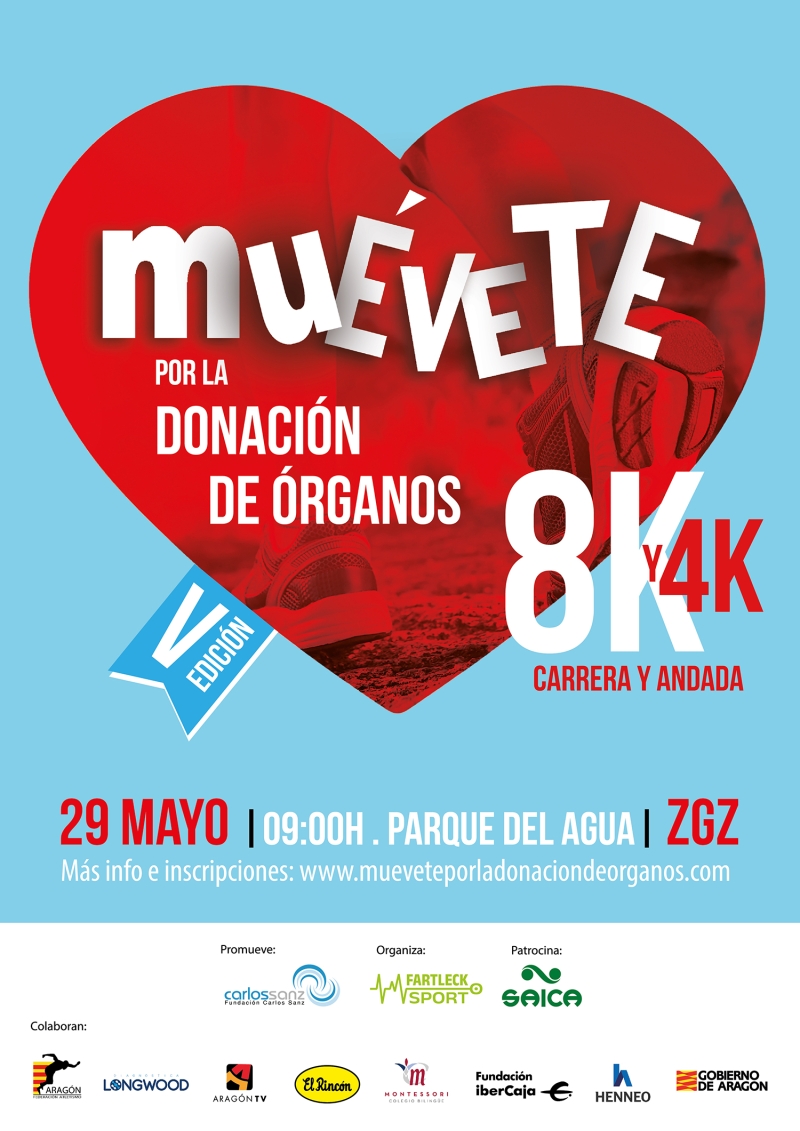 V CARRERA MUÉVETE POR LA DONACIÓN DE ÓRGANOS 2022  - Inscríbete