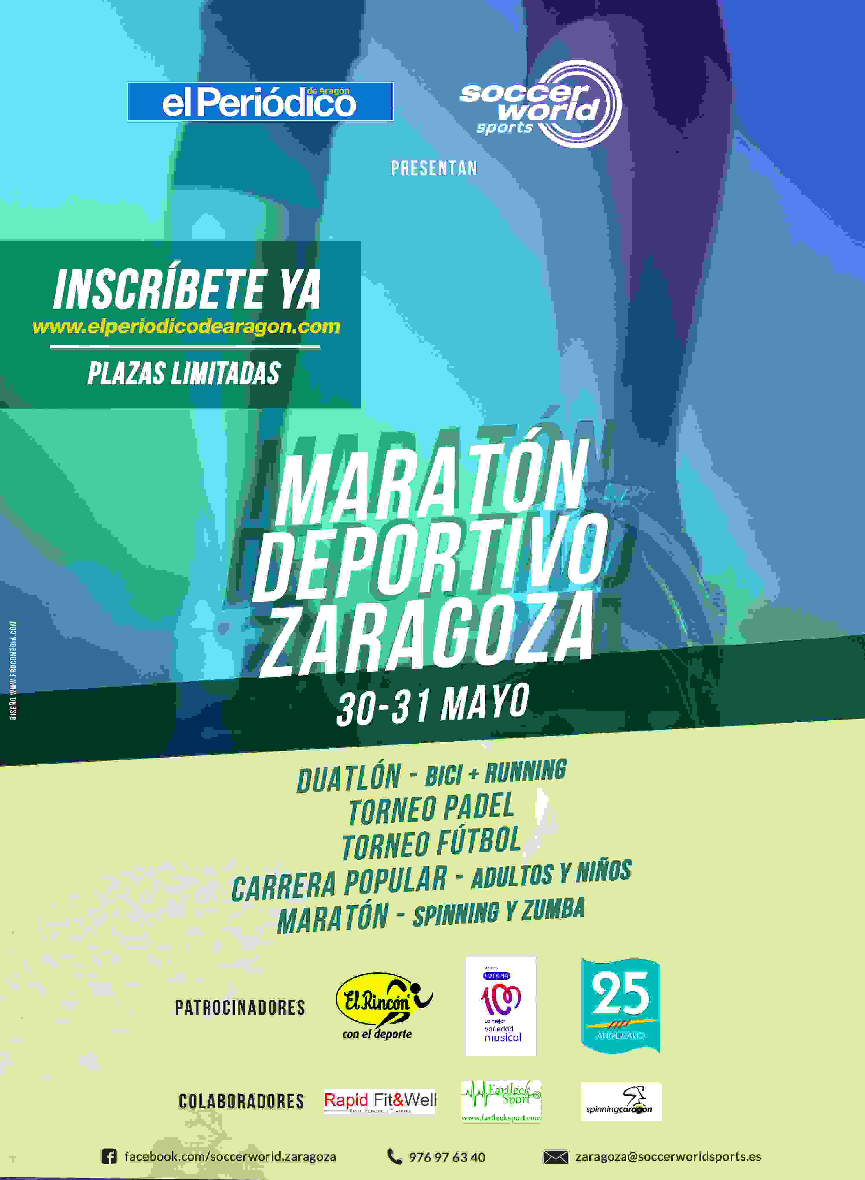 MARATÓN ZUMBA Y SPINNING SOCCERWORLD  - Inscríbete