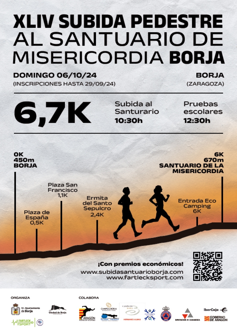 XLIV SUBIDA PEDESTRE AL SANTUARIO DE MISERICORDIA DE BORJA 2024 - Inscríbete
