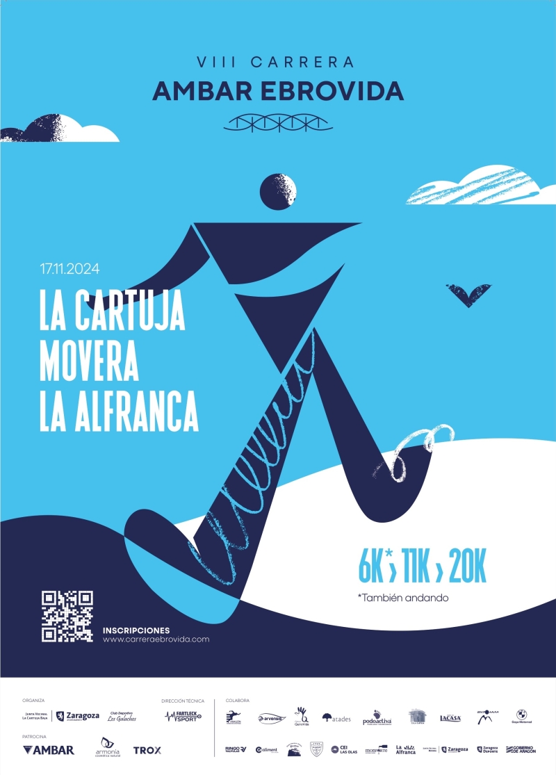 VIII CARRERA AMBAR EBROVIDA LA CARTUJA MOVERA CAMINO NATURAL LA ALFRANCA 6K 11K 20K 2024 - Inscríbete
