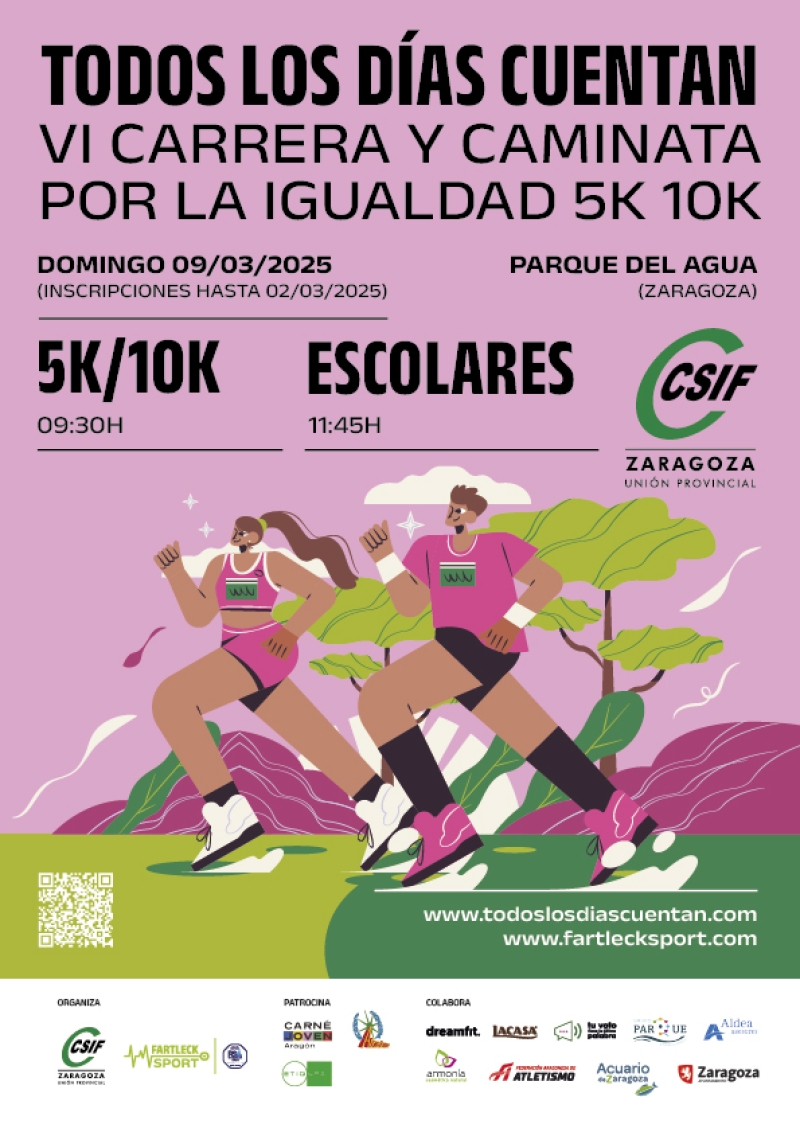 VI CARRERA Y CAMINATA POR LA IGUALDAD 5K 10K. TODOS LOS DÍAS CUENTAN 2025 - Inscríbete