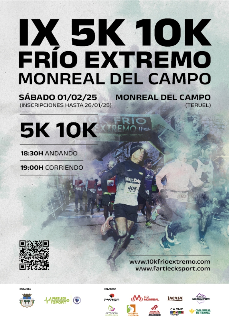 IX 10K Y V 5K FRÍO EXTREMO MONREAL DEL CAMPO 2025 - Inskriba zaitez