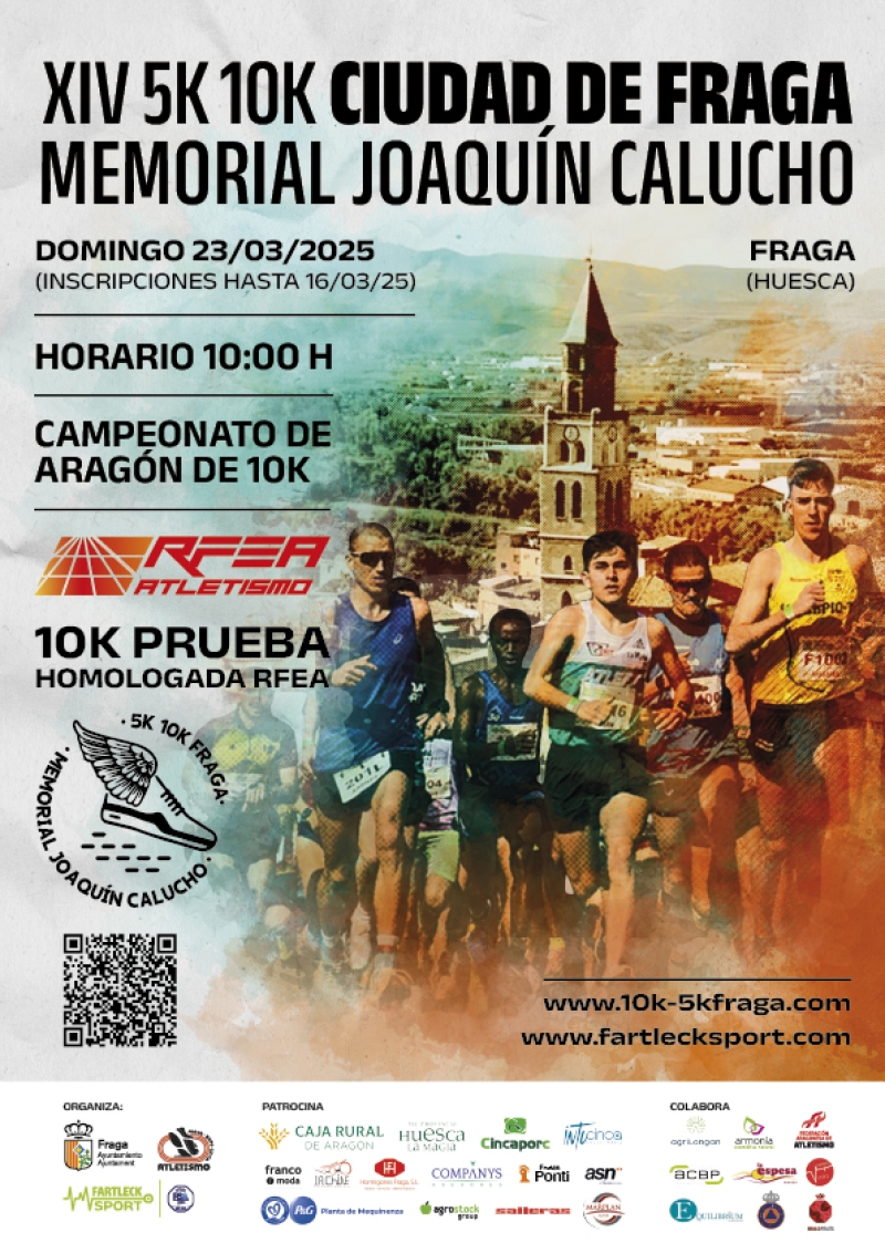 XIV 10K 5K DE FRAGA. MEMORIAL JOAQUÍN CALUCHO 2025 - Inscríbete
