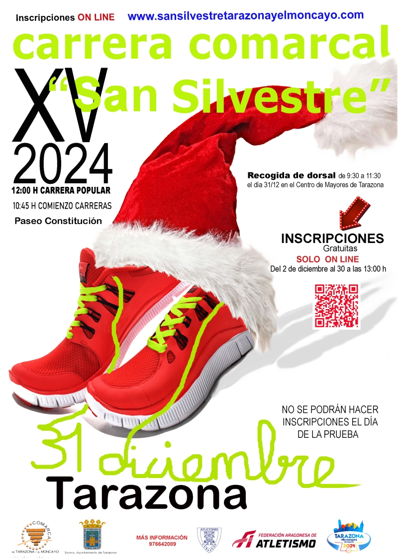 XV SAN SILVESTRE COMARCA DE TARAZONA Y EL MONCAYO 2024 - Inscríbete