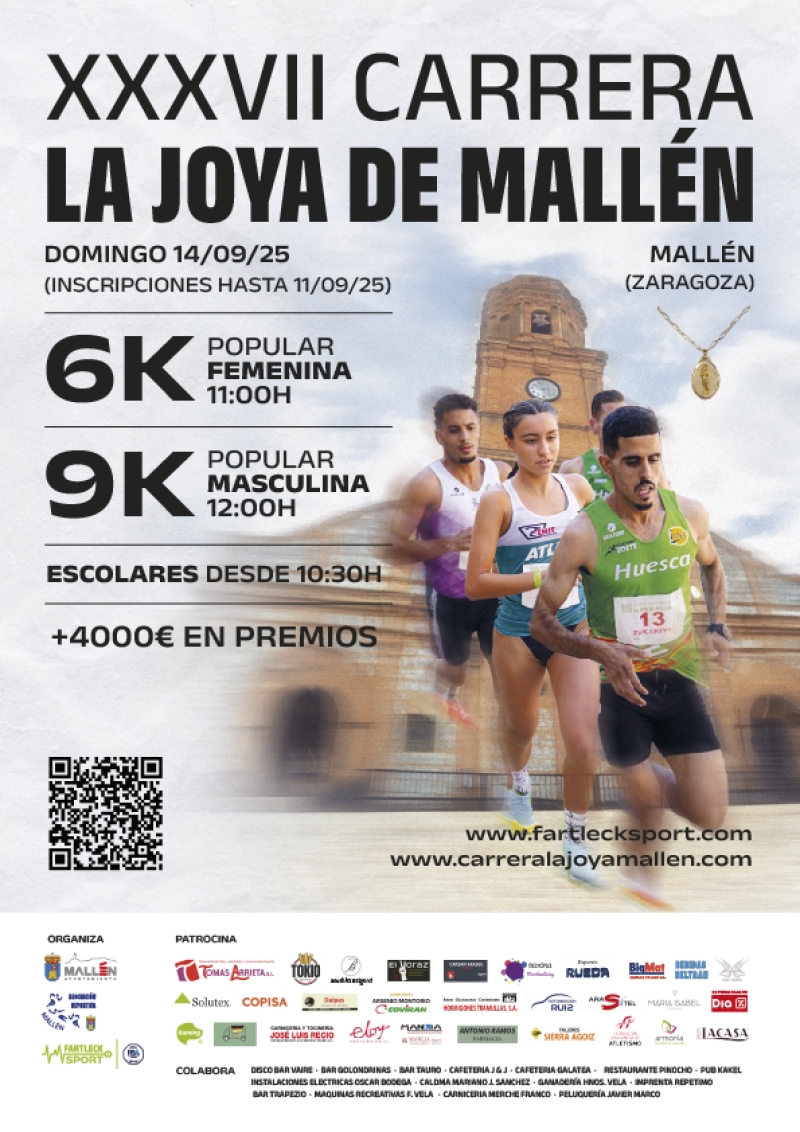 XXXVII CARRERA LA JOYA MALLÉN 2025 - Inscríbete