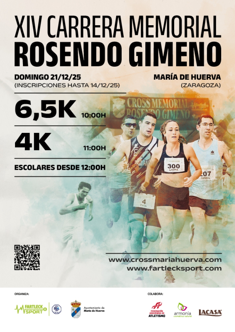 XIV CARRERA MEMORIAL ROSENDO GIMENO. MARÍA DE HUERVA 2025 - Inscriu-te