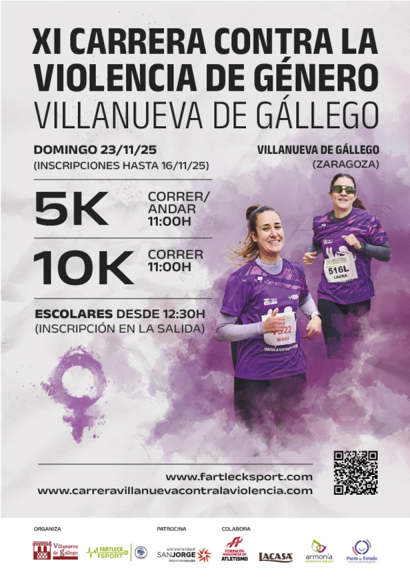XI CARRERA CONTRA LA VIOLENCIA DE GÉNERO VILLANUEVA DE GÁLLEGO 2025 - Prijava