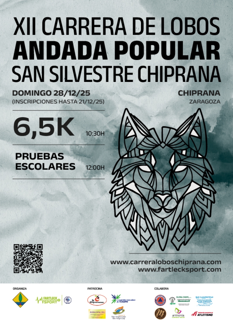 XII CARRERA LOBOS CHIPRANA 2025 - Inscríbete