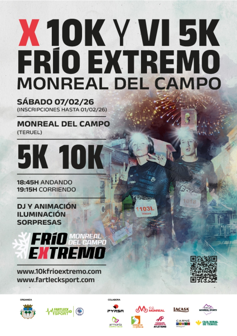 X 10K Y VI 5K FRÍO EXTREMO MONREAL DEL CAMPO 2026 - Inscríbete