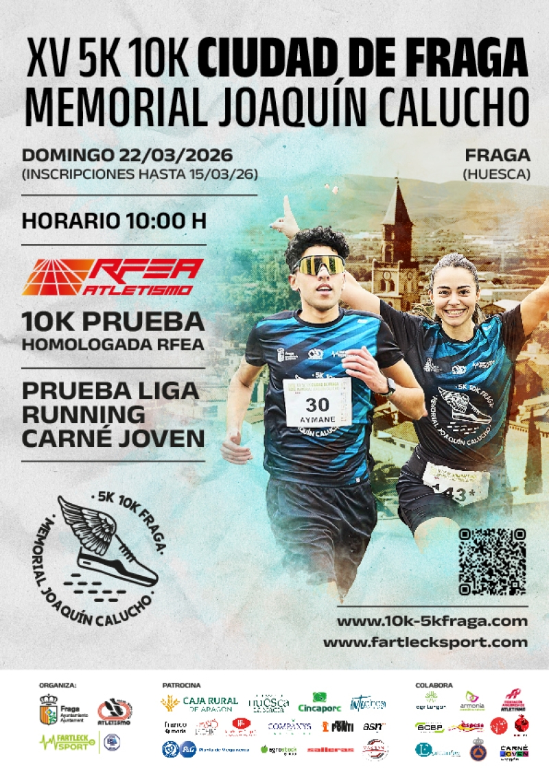 XV 5K 10K FRAGA. MEMORIAL JOAQUÍN CALUCHO 2026 - Inscríbete