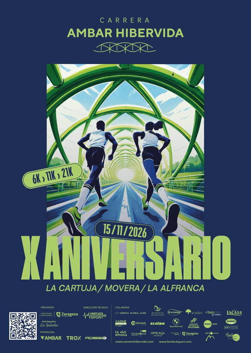 X CARRERA AMBAR HIBERVIDA LA CARTUJA MOVERA LA ALFRANCA 6K 11K 21K 2026 - Inscríbete