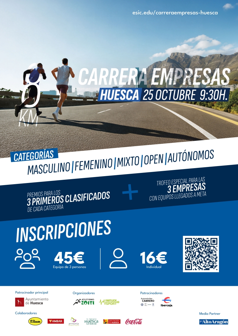 III CARRERA EMPRESAS ESIC HUESCA 2026 - Inscríbete