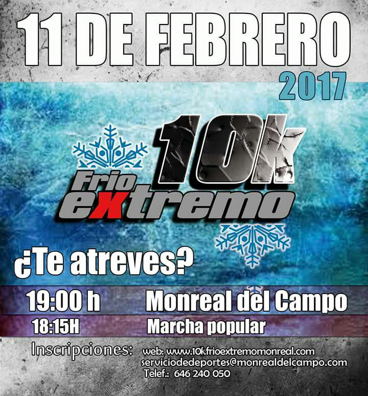 FRIO EXTREMO MONREAL DEL CAMPO - Inscríbete