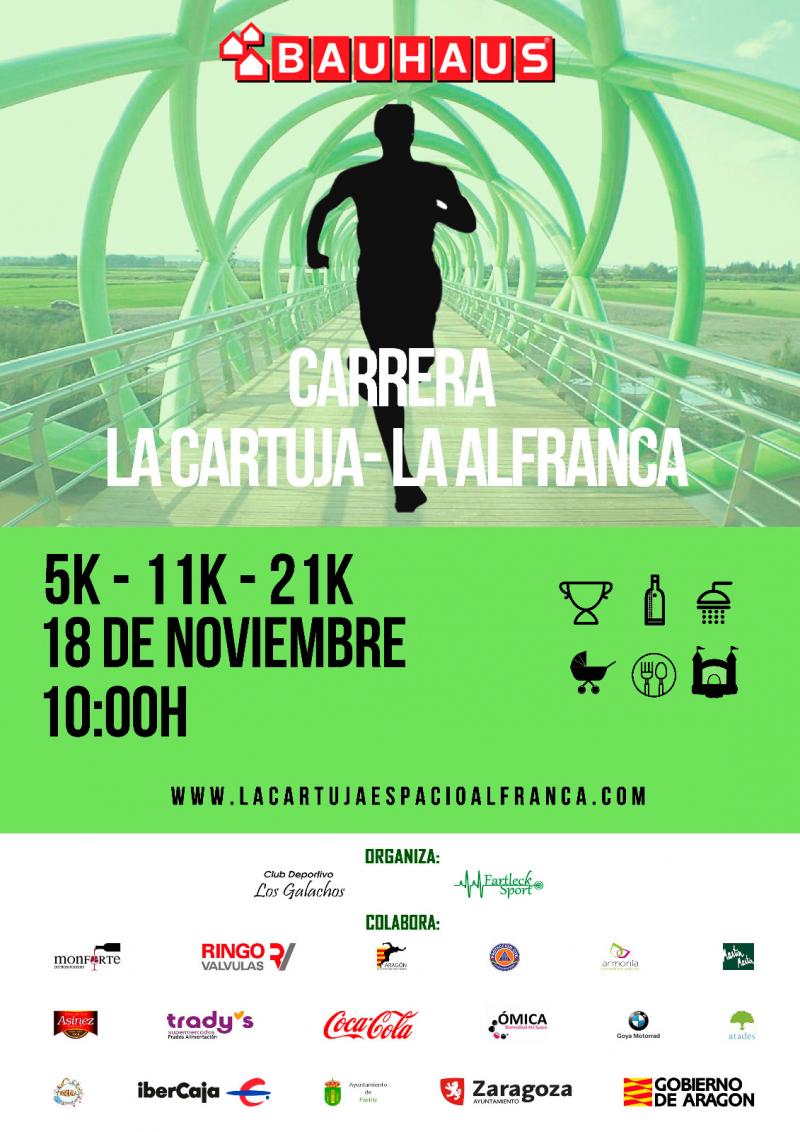 CARRERA LA CARTUJA LA ALFRANCA 5K - 11K - 21K  2018 - Inscríbete