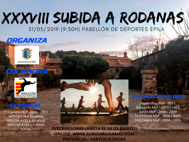 XXXVIII SUBIDA A RODANAS 2019 - Inscríbete