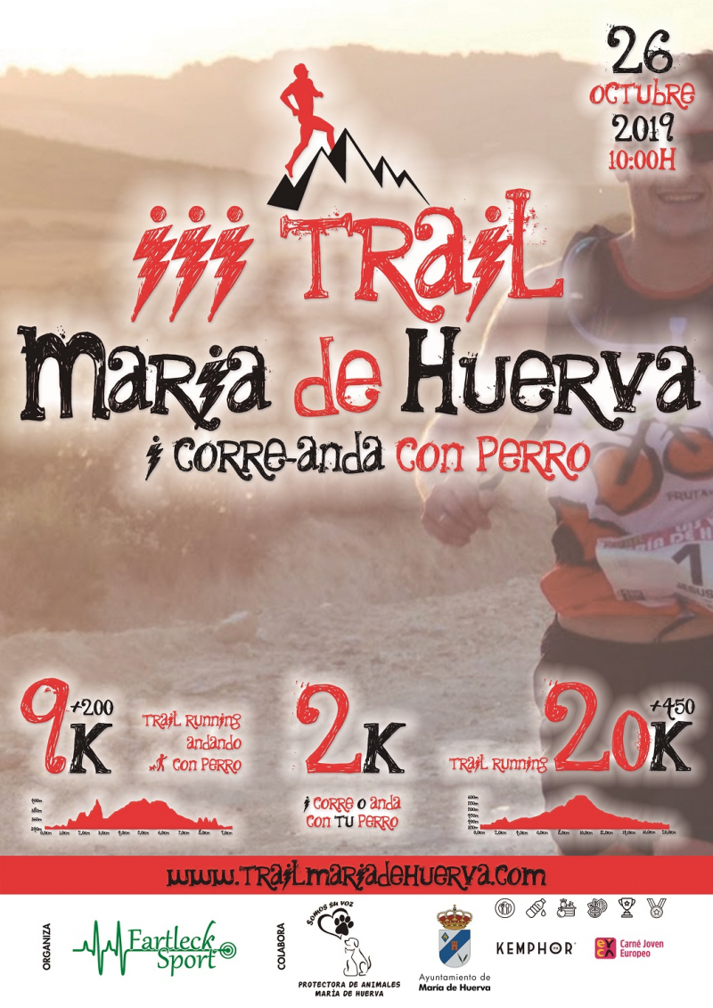III TRAIL MARIA DE HUERVA 2K 9K 20K 2019 - Inscríbete