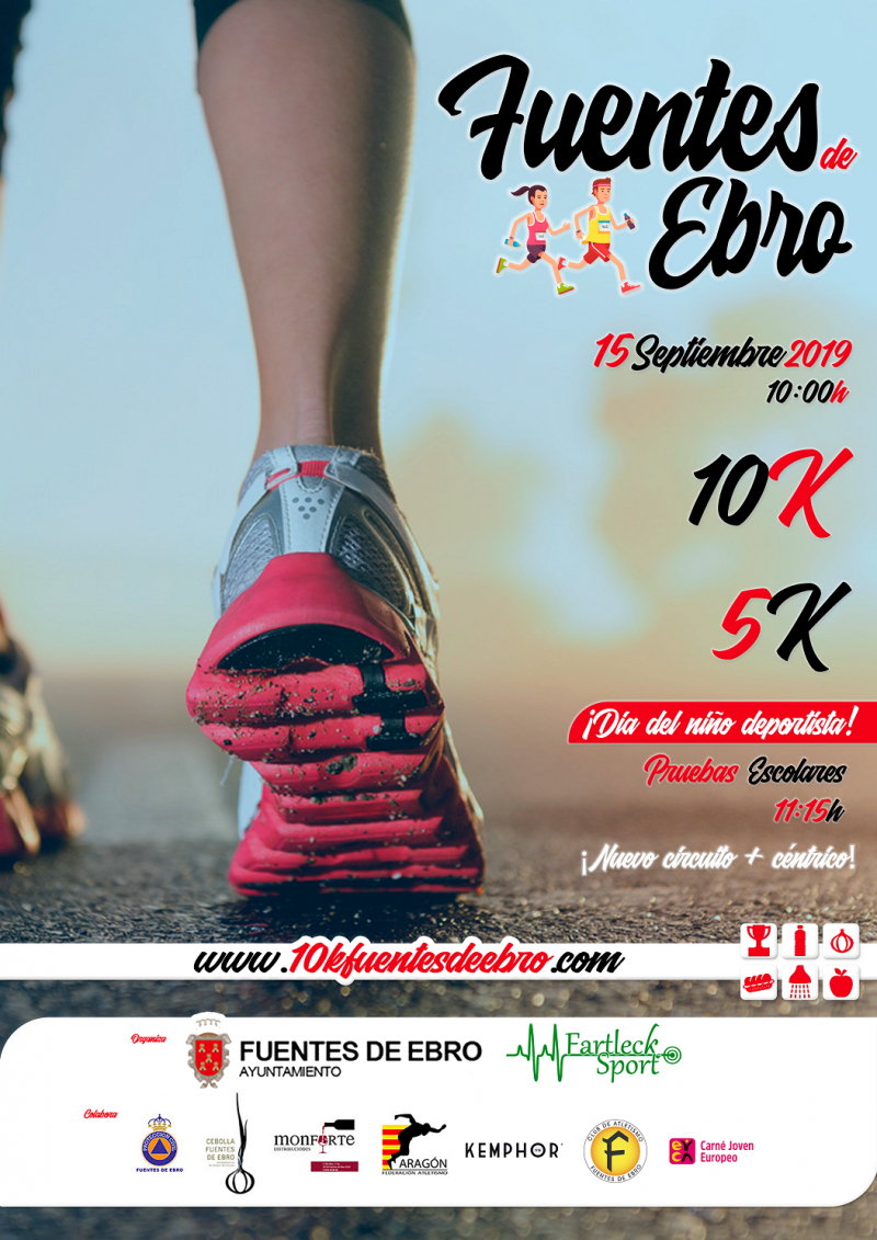 10K 5K FUENTES DE EBRO 2019. DIA DEL NIÑO DEPORTISTA  - Inscríbete
