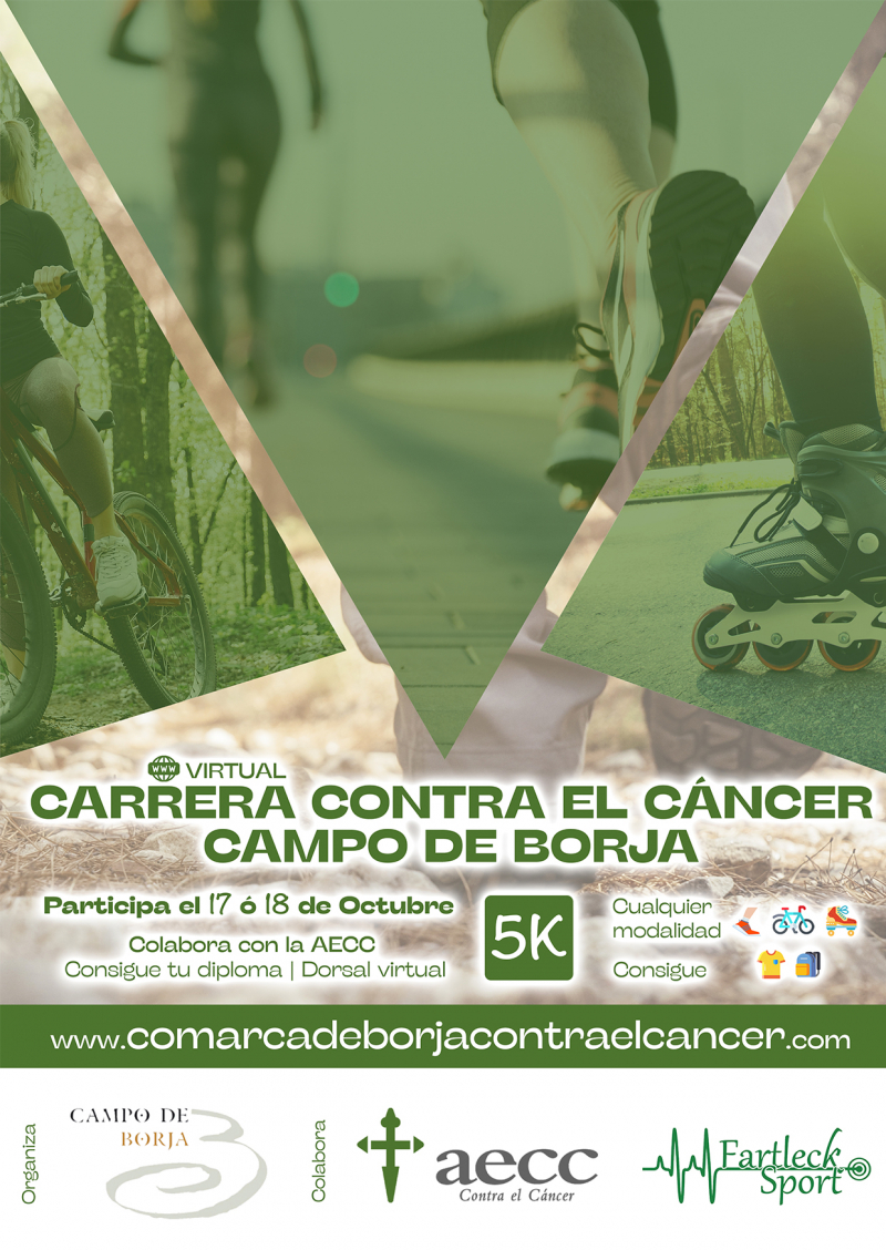 CARRERA VIRTUAL SOLIDARIA CONTRA EL CÁNCER CAMPO DE BORJA 2020 - Inscríbete