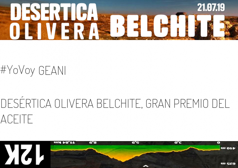 #YoVoy - GEANI (DESÉRTICA OLIVERA BELCHITE, GRAN PREMIO DEL ACEITE)