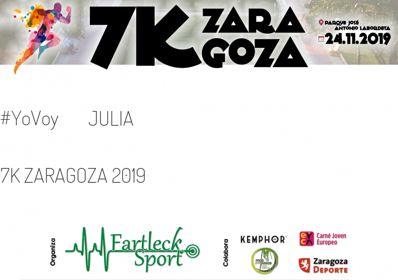 #YoVoy - JULIA (7K ZARAGOZA 2019)