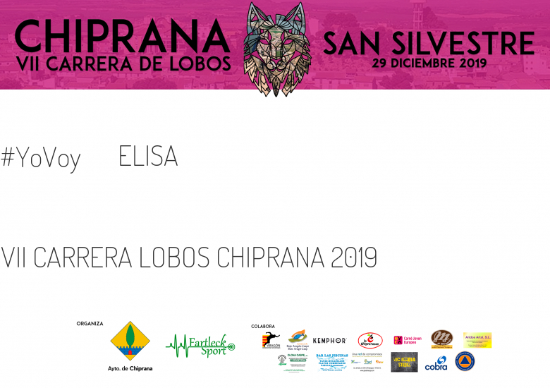 #JoHiVaig - ELISA (VII CARRERA LOBOS CHIPRANA 2019 )