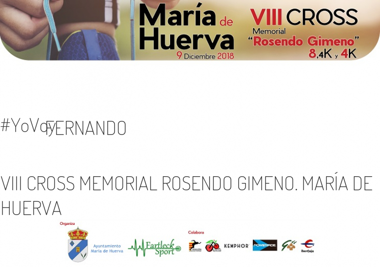 #EuVou - FERNANDO (VIII CROSS MEMORIAL ROSENDO GIMENO. MARÍA DE HUERVA)