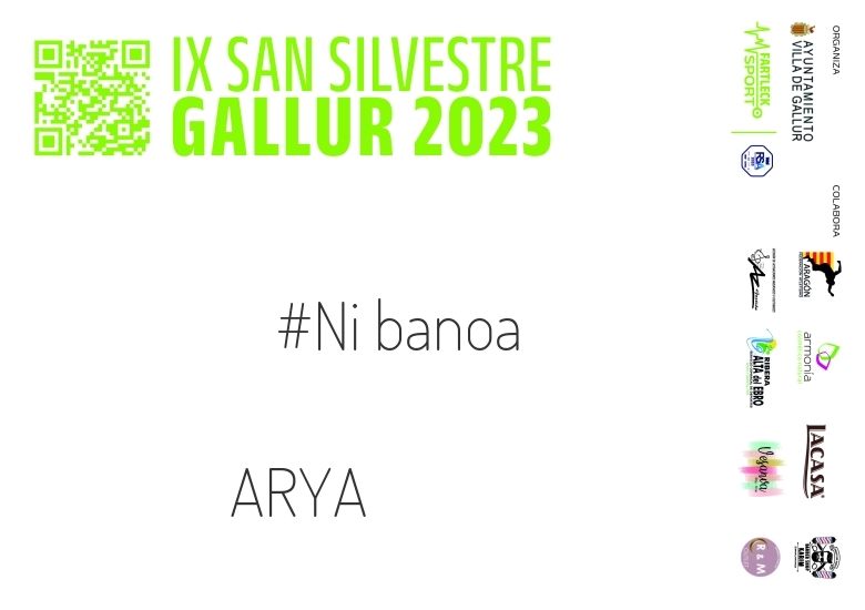 #YoVoy - ARYA (SAN SILVESTRE GALLUR 2023)
