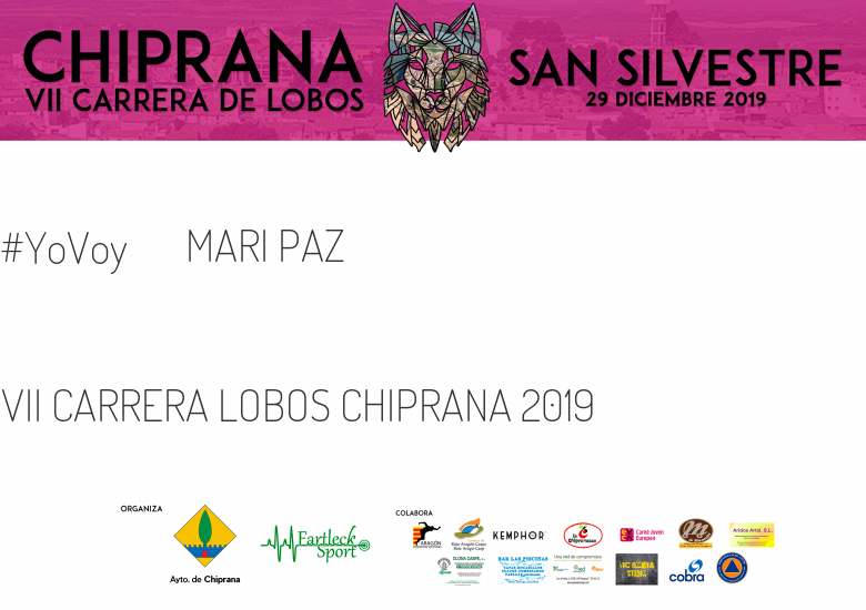 #YoVoy - MARI PAZ (VII CARRERA LOBOS CHIPRANA 2019 )