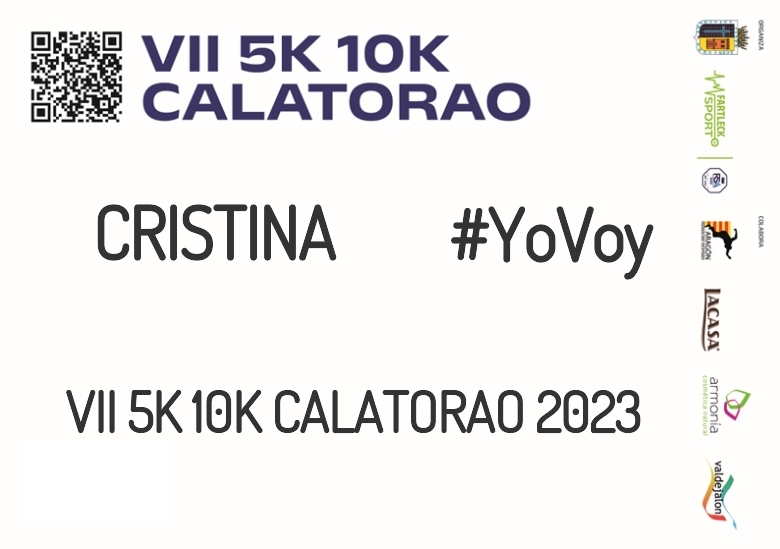 #EuVou - CRISTINA (VII 5K 10K CALATORAO 2023)