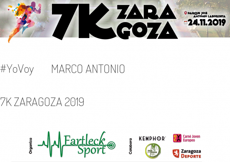 #YoVoy - MARCO ANTONIO (7K ZARAGOZA 2019)