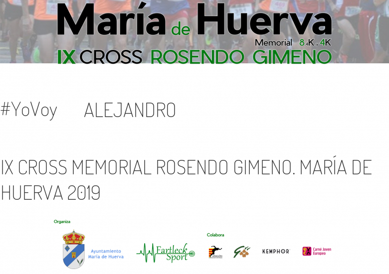 #JeVais - ALEJANDRO (IX CROSS MEMORIAL ROSENDO GIMENO. MARÍA DE HUERVA 2019)