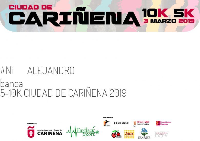 #JeVais - ALEJANDRO (5-10K CIUDAD DE CARIÑENA 2019)