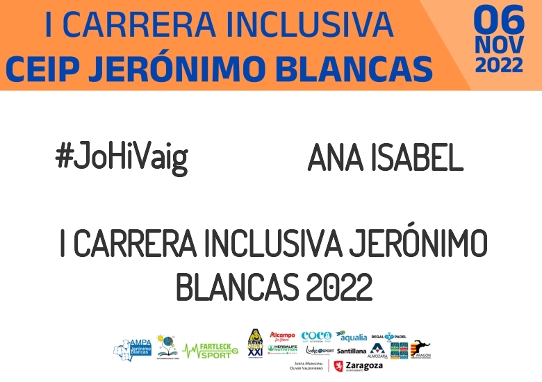 #YoVoy - ANA ISABEL (I CARRERA INCLUSIVA JERÓNIMO BLANCAS 2022)