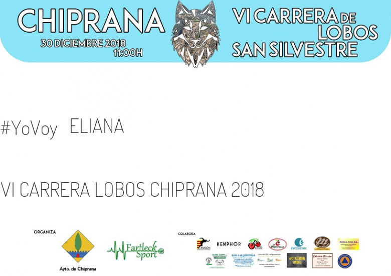 #EuVou - ELIANA (VI CARRERA LOBOS CHIPRANA 2018)