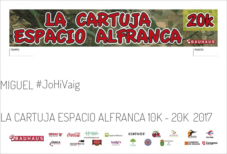 #YoVoy - MIGUEL (LA CARTUJA ESPACIO ALFRANCA 10K - 20K  2017)