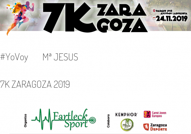 #JeVais - Mª JESUS (7K ZARAGOZA 2019)