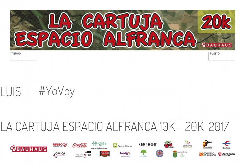 #YoVoy - LUIS (LA CARTUJA ESPACIO ALFRANCA 10K - 20K  2017)