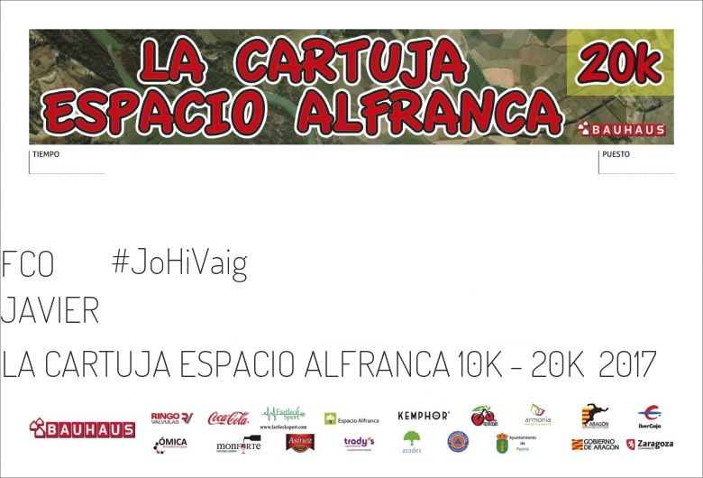 #YoVoy - FCO JAVIER (LA CARTUJA ESPACIO ALFRANCA 10K - 20K  2017)