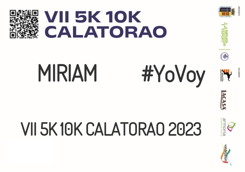 #YoVoy - MIRIAM (VII 5K 10K CALATORAO 2023)