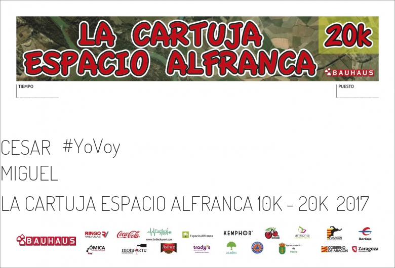 #YoVoy - CESAR MIGUEL (LA CARTUJA ESPACIO ALFRANCA 10K - 20K  2017)