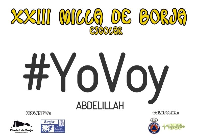 #YoVoy - ABDELILLAH (XXIII MILLA ESCOLAR DE BORJA 2025)