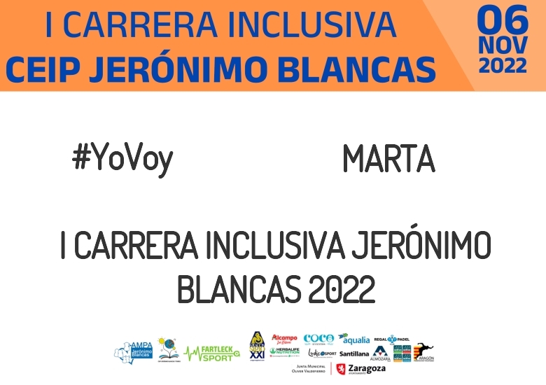 #Ni banoa - MARTA (I CARRERA INCLUSIVA JERÓNIMO BLANCAS 2022)
