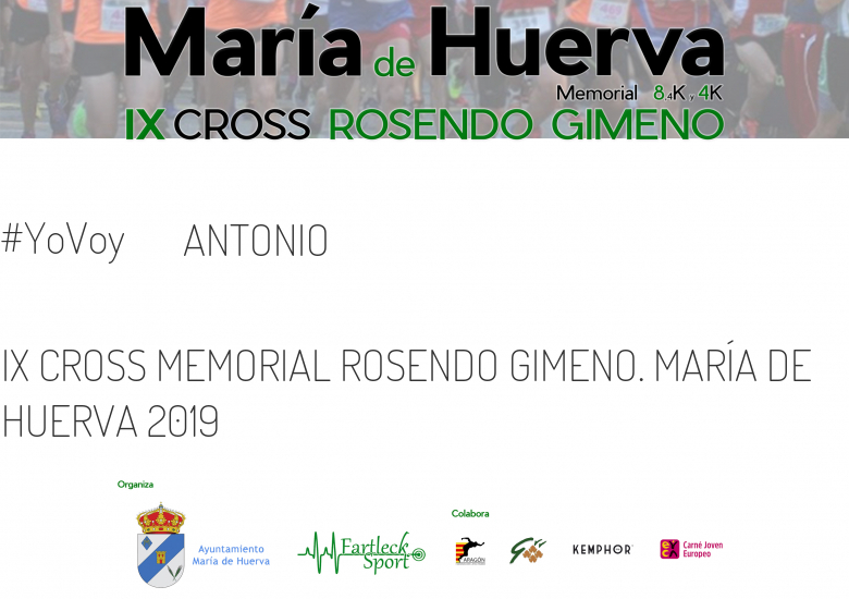 #YoVoy - ANTONIO (IX CROSS MEMORIAL ROSENDO GIMENO. MARÍA DE HUERVA 2019)