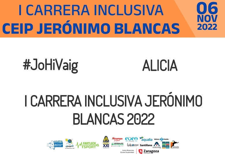 #YoVoy - ALICIA (I CARRERA INCLUSIVA JERÓNIMO BLANCAS 2022)