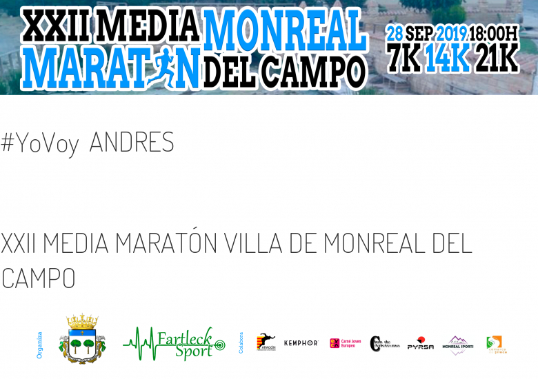 #Ni banoa - ANDRES (XXII MEDIA MARATÓN VILLA DE MONREAL DEL CAMPO)