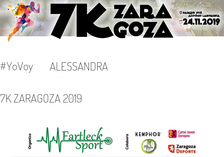 #EuVou - ALESSANDRA (7K ZARAGOZA 2019)