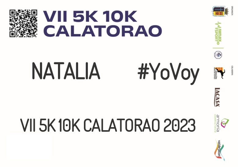 #YoVoy - NATALIA (VII 5K 10K CALATORAO 2023)