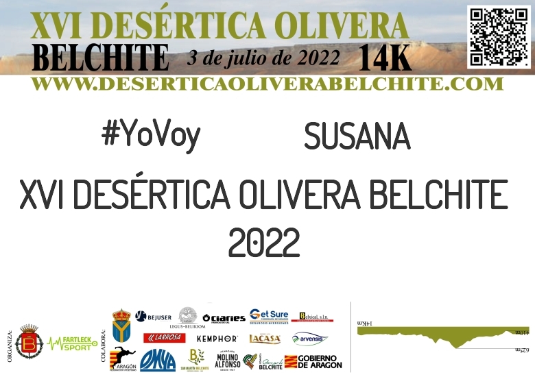 #YoVoy - SUSANA (XVI DESÉRTICA OLIVERA BELCHITE 2022 )